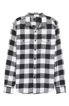 Men's Obey Trent Check Woven Shirt, Size - Black