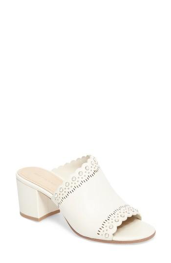 Women's Pour La Victoire Amela Embellished Slide Sandal .5 M - White