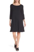 Women's Eileen Fisher Drop-waist Jersey Dress - Black