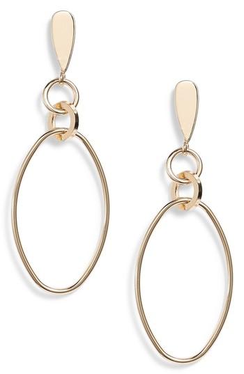 Women's Halogen Oval Orbit Front Hoop Earrings