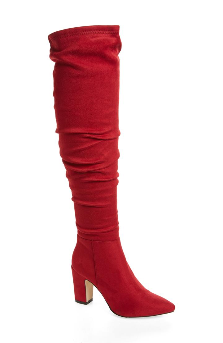 Women's Chinese Laundry Rami Slouchy Over The Knee Boot .5 M - Red