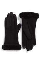 Women's Ugg Classic Suede Tech Gloves With Genuine Shearling Trim