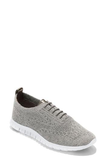 Women's Cole Haan Zerogrand Stitchlite Wool Flat B - Grey