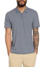 Men's Vince Slim Fit Stripe Polo Shirt - Blue
