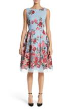 Women's Carolina Herrera Embroidered Floral Fit & Flare Dress