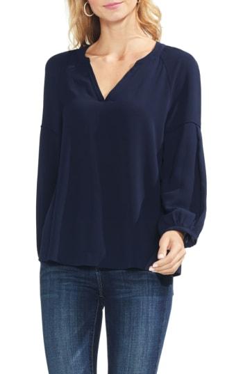 Women's Vince Camuto Bubble Sleeve Crepe Blouse