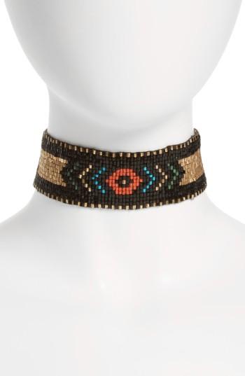 Women's Topshop Seed Bead Geo Choker