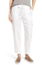 Women's Eileen Fisher Linen Cargo Pants - White
