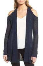 Women's Chelsea28 Cold Shoulder Cardigan, Size - Blue