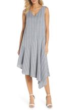 Women's Maggy London Leno Stripe Asymmetrical Dress - Grey