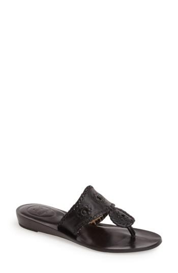 Women's Jack Rogers 'capri' Thong Sandal .5 M - Black