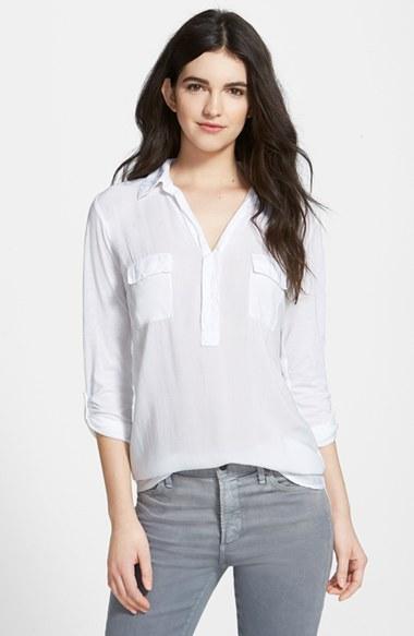 Women's Splendid Lightweight Chest Pocket Shirt - White