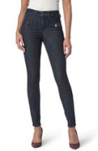 Women's Nydj Ami Zip Detail Stretch Super Skinny Jeans - Blue