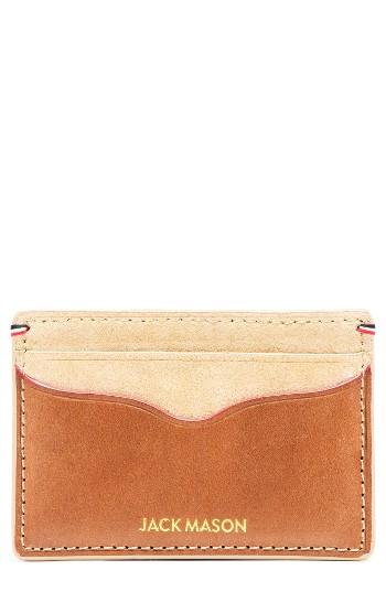Men's Jack Mason Suede & Leather Card Case -