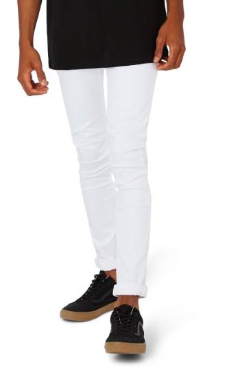 Men's Topman White Spray-on Skinny Jeans X 34 - White