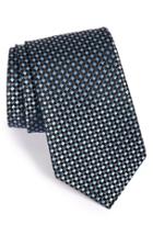 Men's Nordstrom Men's Shop Check Silk Tie, Size - Black