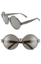 Women's Celine 58mm Round Sunglasses - Transparent Grey/ Smoke Green