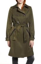 Women's Sam Edelman Packable Trench Coat - Green