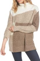 Women's French Connection Anna Patchwork Turtleneck - White