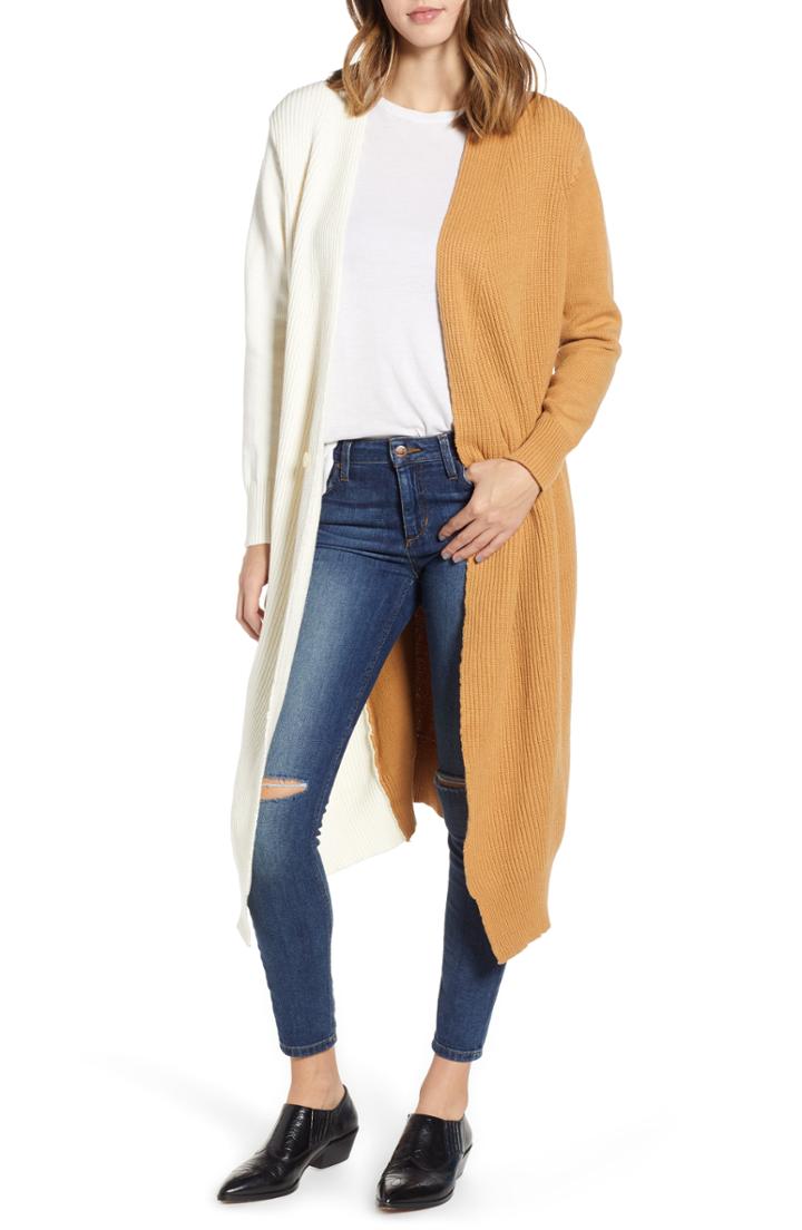 Women's Prima Two-tone Cardigan - Ivory