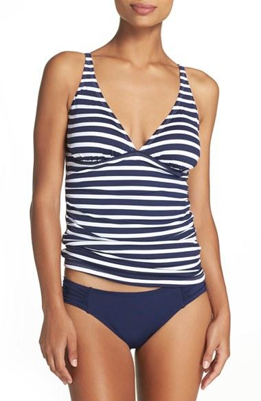 Women's Tommy Bahama Stripe Tankini Top - Blue