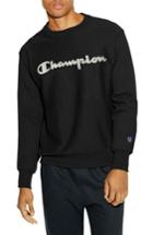 Men's Champion Reverse Weave Crewneck Cotton Blend Sweatshirt - Black