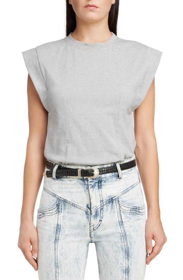 Women's Isabel Marant Slit Back Muscle Tee - Grey