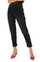Women's Topshop Mom Jeans X 30 - Black