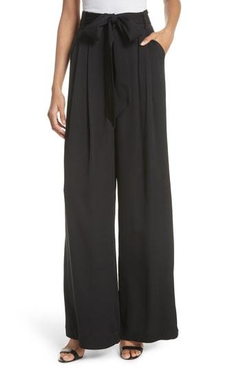 Women's Milly Natalie Wide Leg Pants - Black