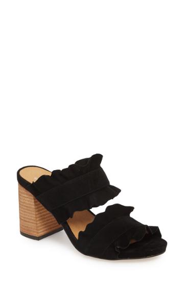Women's Free People Rosie Ruffle Slide Sandal Us / 41eu - Black