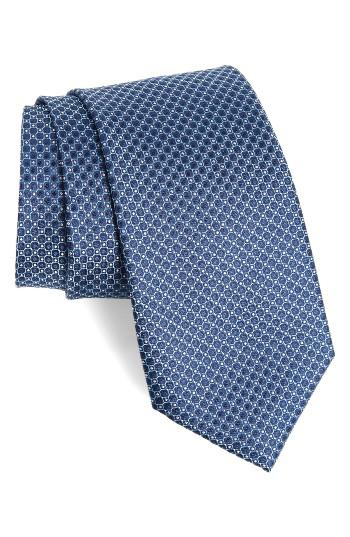 Men's Nordstrom Men's Shop Decent Neat Geometric Silk Tie, Size - Blue
