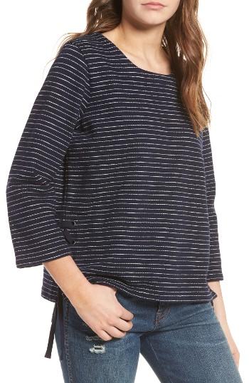 Women's Madewell Stripe Side Lace-up Top