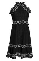 Women's Foxiedox Frances Embroidered Lace Halter Dress