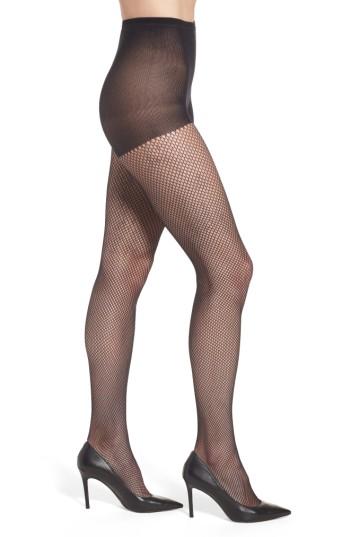 Women's Nordstrom Luxe Fishnet Tights - Black