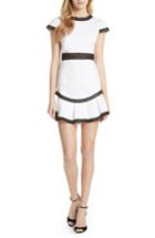 Women's Alice + Olivia Rapunzel Stretch Cotton Fit & Flare Minidress - White
