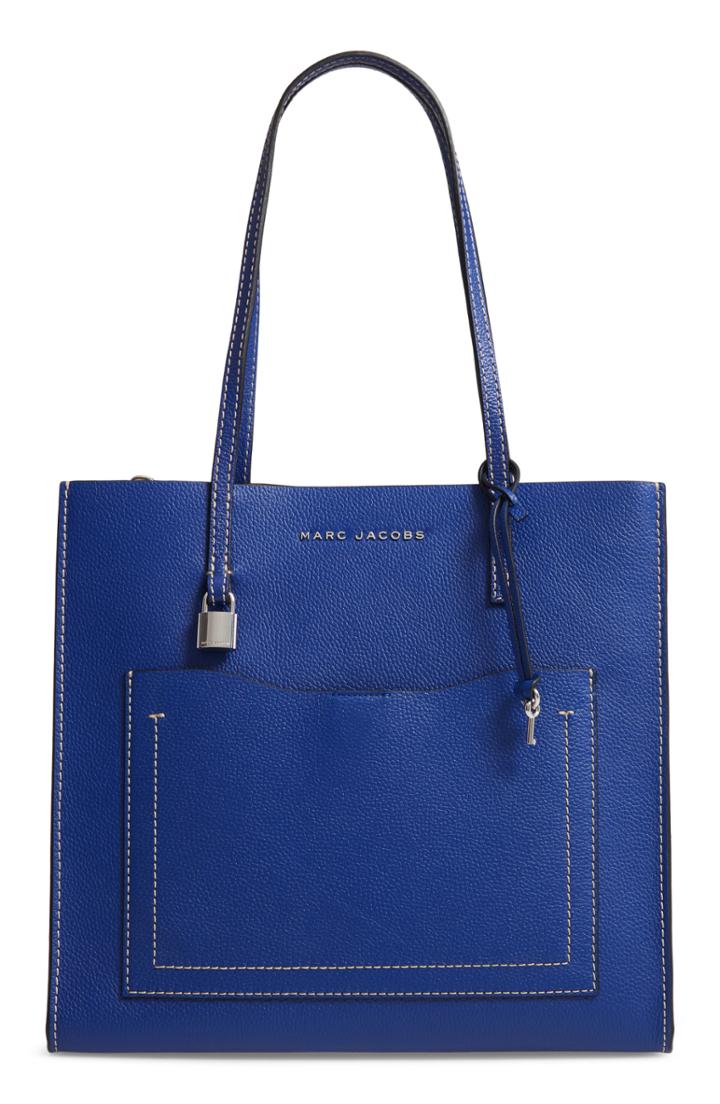 Marc Jacobs The Grind Leather Tote - Blue