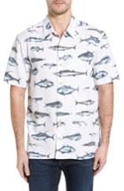 Men's Jack O'neill Saltiness Fish Print Sport Shirt - White