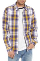 Men's The Rail Zip Front Flannel Shirt Jacket - White