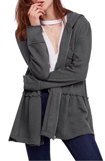 Women's Free People Trapeze Hoodie - Grey