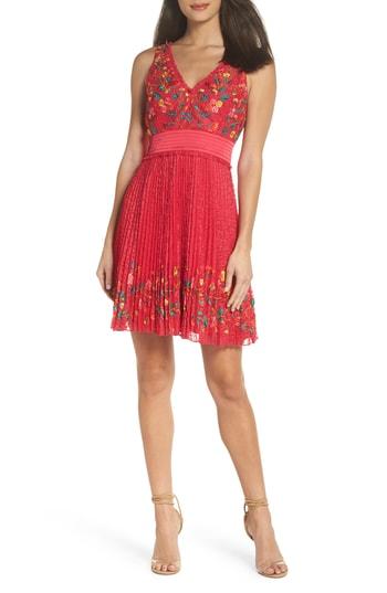 Women's French Connection Amity Lace Fit & Flare Dress - Black