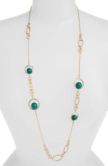 Women's Halogen Stone Station Necklace
