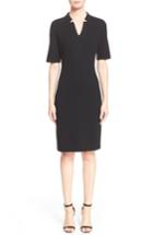 Women's St. John Collection Elbow Sleeve Pique Milano Knit Dress