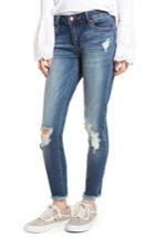 Women's Bp. Distressed Fray Hem Skinny Jeans