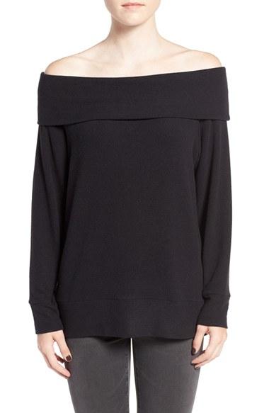 Women's Cupcakes And Cashmere 'brooklyn' Off The Shoulder Top - Black