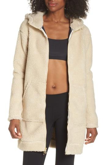 Women's Varley Brea Fleece Jacket, Size - Ivory