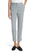 Women's Ted Baker London Nadaet Bow Detail Textured Trousers - Grey