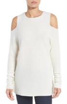 Women's Velvet By Graham & Spencer Cashmere Cold Shoulder Sweater