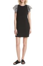 Women's Kate Spade New York Check Sleeve Dress - Black