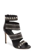 Women's Pour La Victoire Ellura Scalloped Strap Sandal M - Black