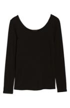 Women's Halogen Scoop Neck Tee - Black